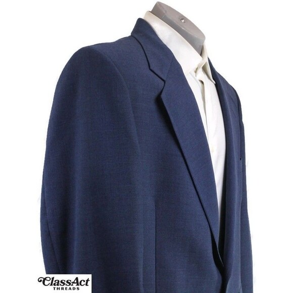 Gordon Thomas Blue Wool 2 Gold Button Sport Coat Blazer 46R - Picture 3 of 8